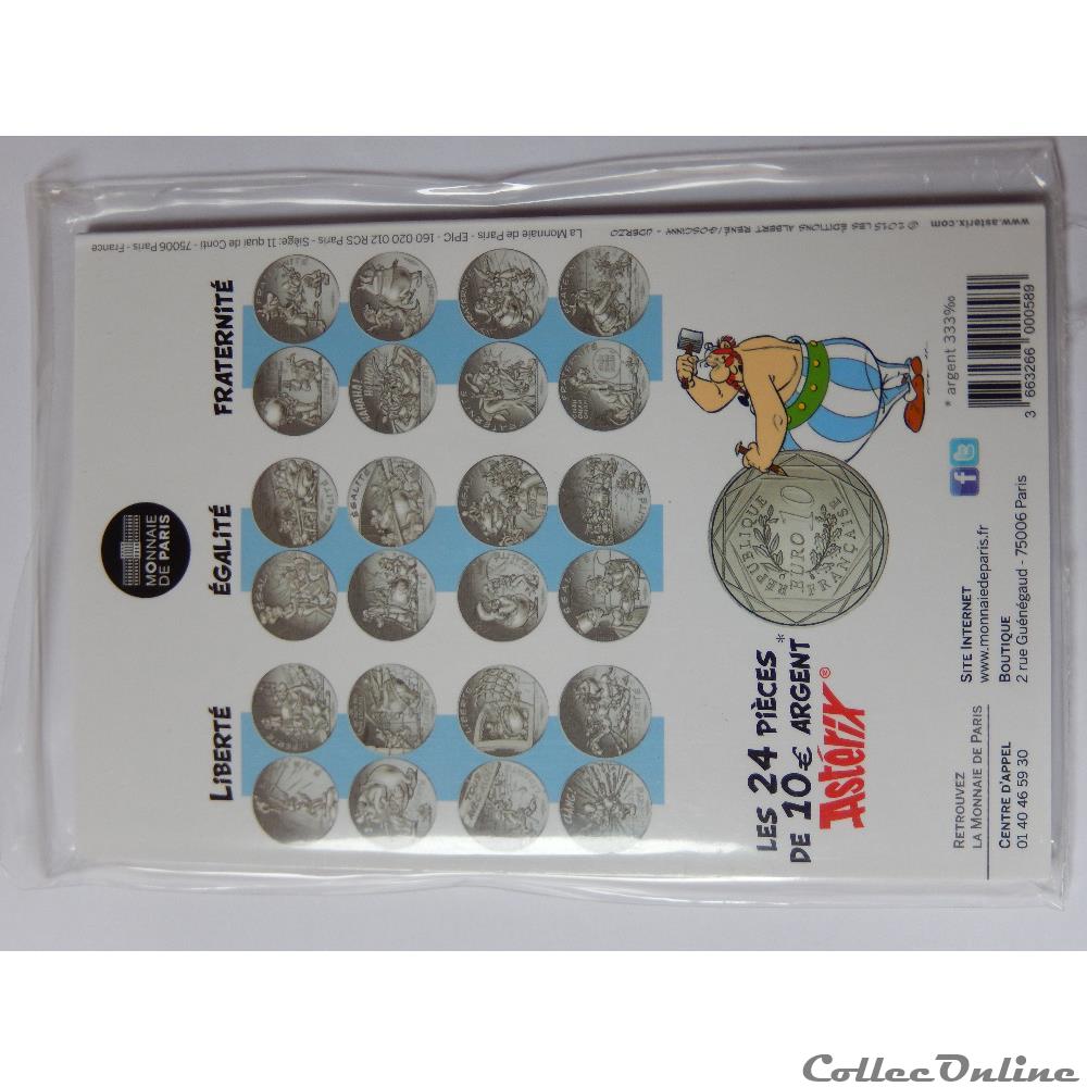 10 euros, Astérix et l'égalité Groupe 2015 3 monnaie france moderne 10 euros asterix et egalite groupe 2015