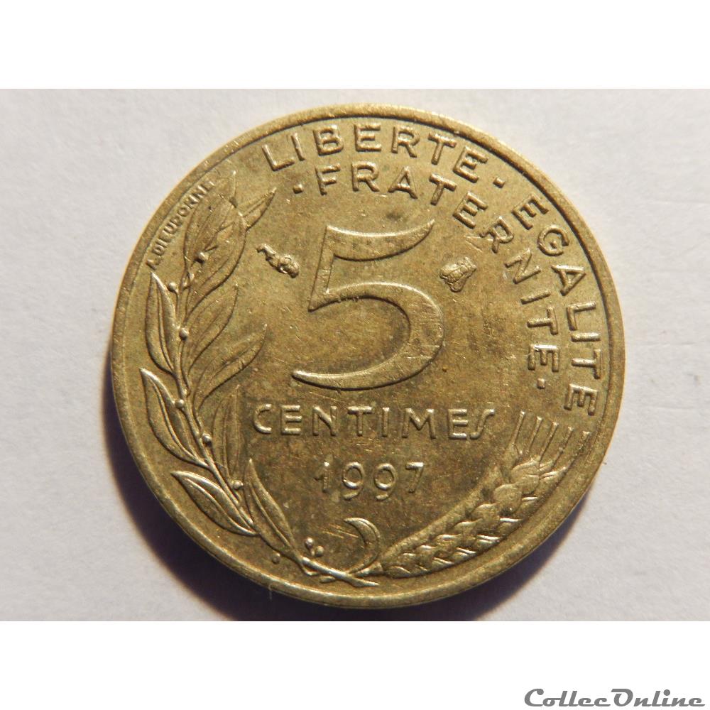 5 centimes Marianne 1997 monnaie france moderne 5 centimes marianne 1997