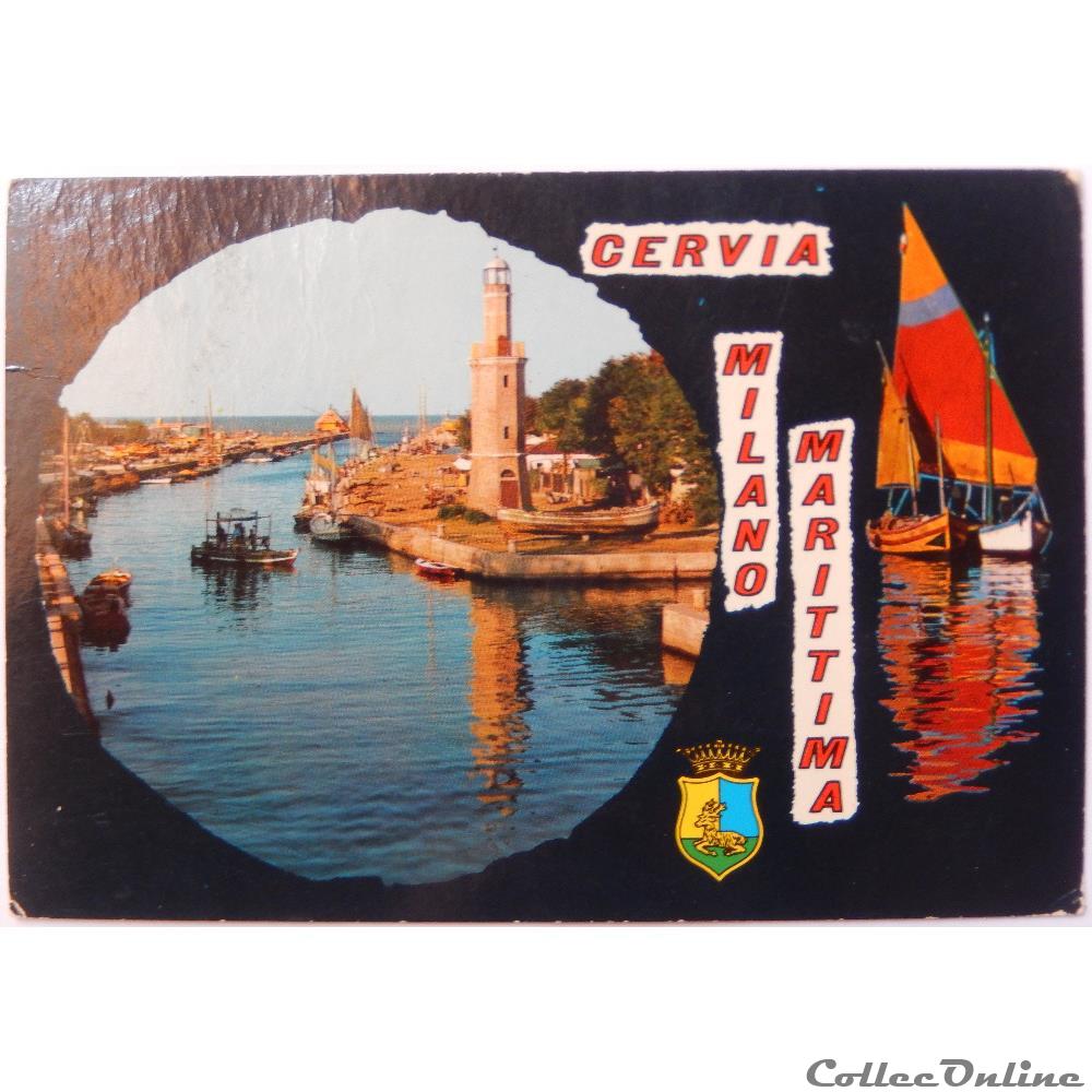 carte postale europe ile de france cp italie emilie romagne cervia