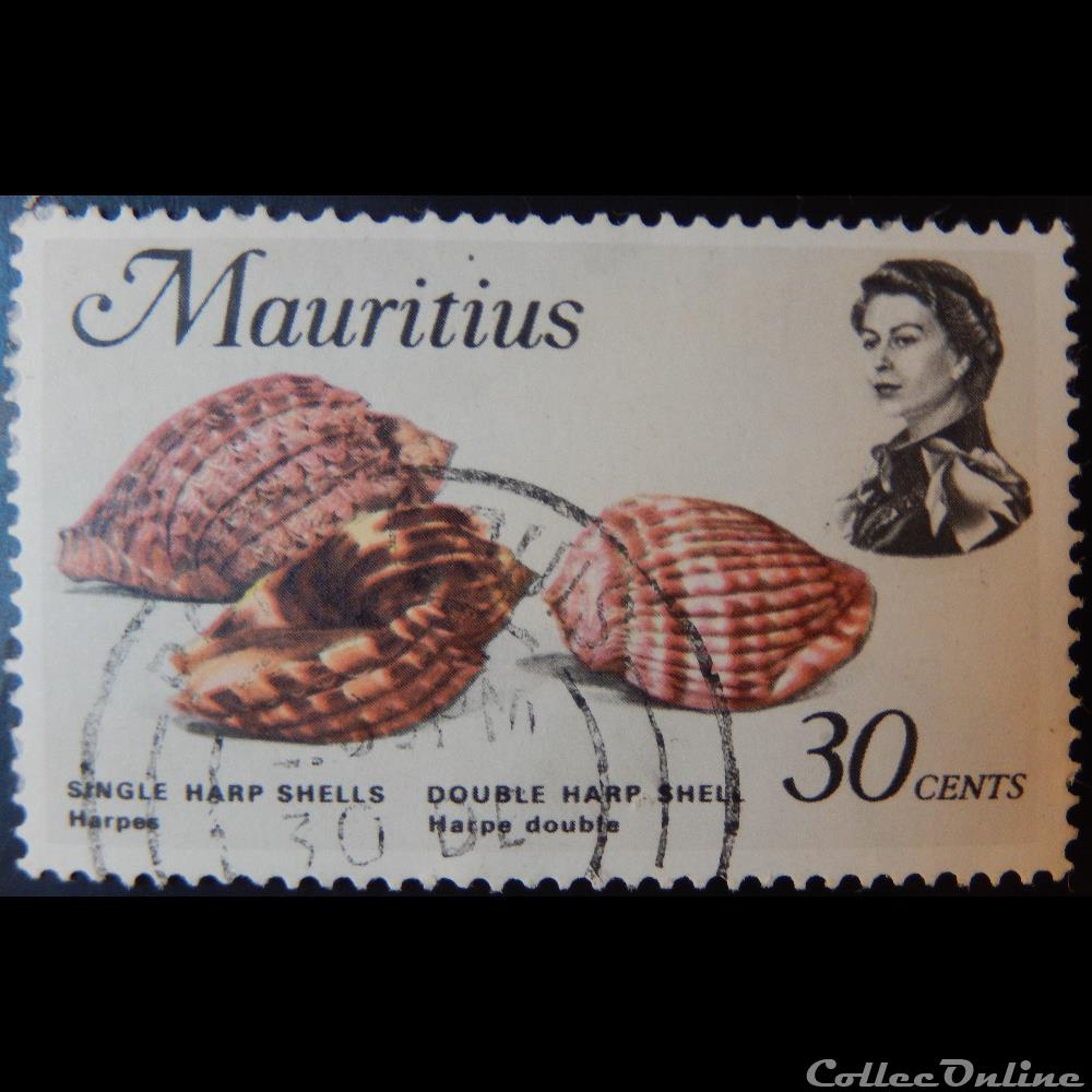 Maurice (île) 00337 Coquillages de 30c de 1969 timbre afrique maurice ile 00337 coquillages de 30c de 1969
