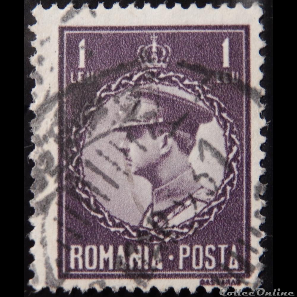 Roumanie 00390 roi Karl II 1 Lei de 1930 timbre europe roumanie 00390 roi karl ii 1 lei de 1930
