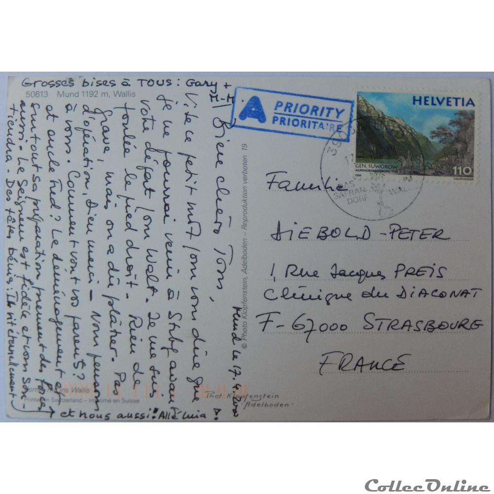 CP de Suisse, Le Valais, Mund carte postale europe ile france cp de suisse le valais mund