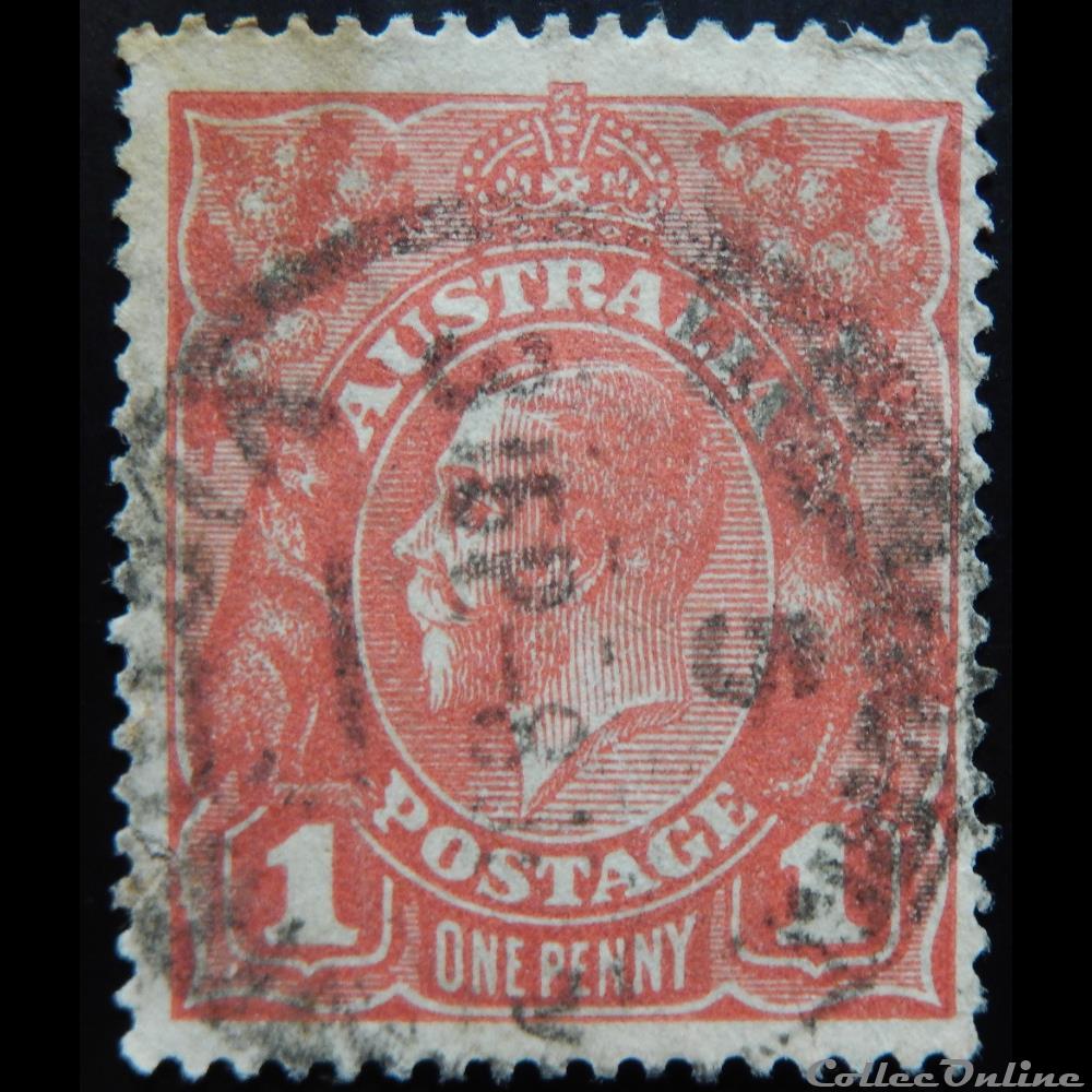 timbre oceanie australie 00020 roi georges v 1p de 1914