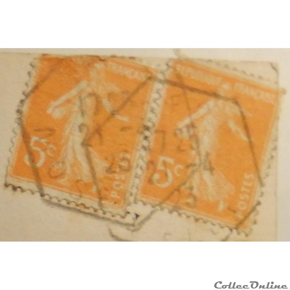 00158 Semeuse fond plein 5c orange de 1920 4 timbre france 00158 semeuse fond plein 5c orange de 1920