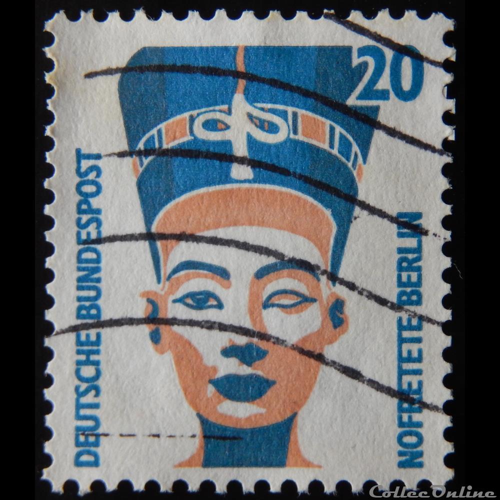 Allemagne RFA 01230 buste de Nefertiti, Berlin 20pf de 1989 timbre europe allemagne rfa 01230 buste de nefertiti berlin 20pf de 1989