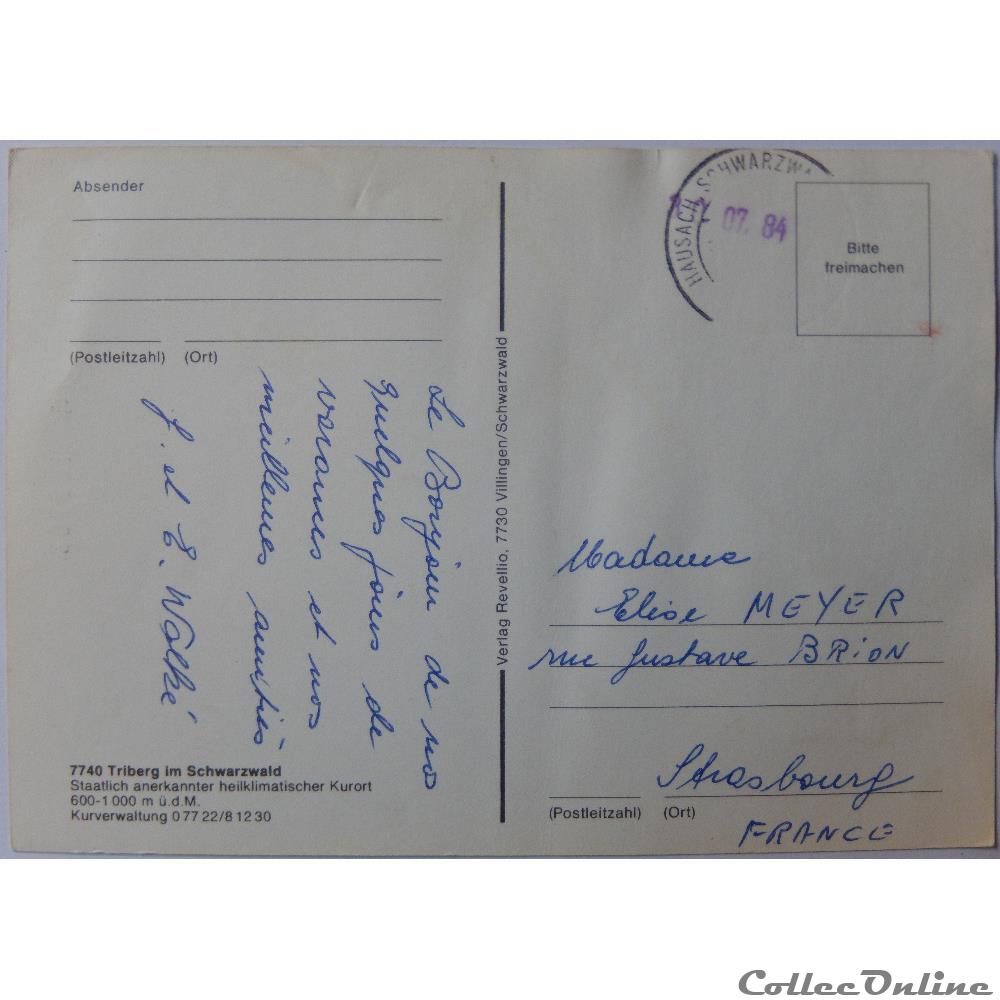 CP d'Allemagne, Bade-Wurtemberg, Triberg carte postale europe aquitaine cp allemagne bade wurtemberg triberg