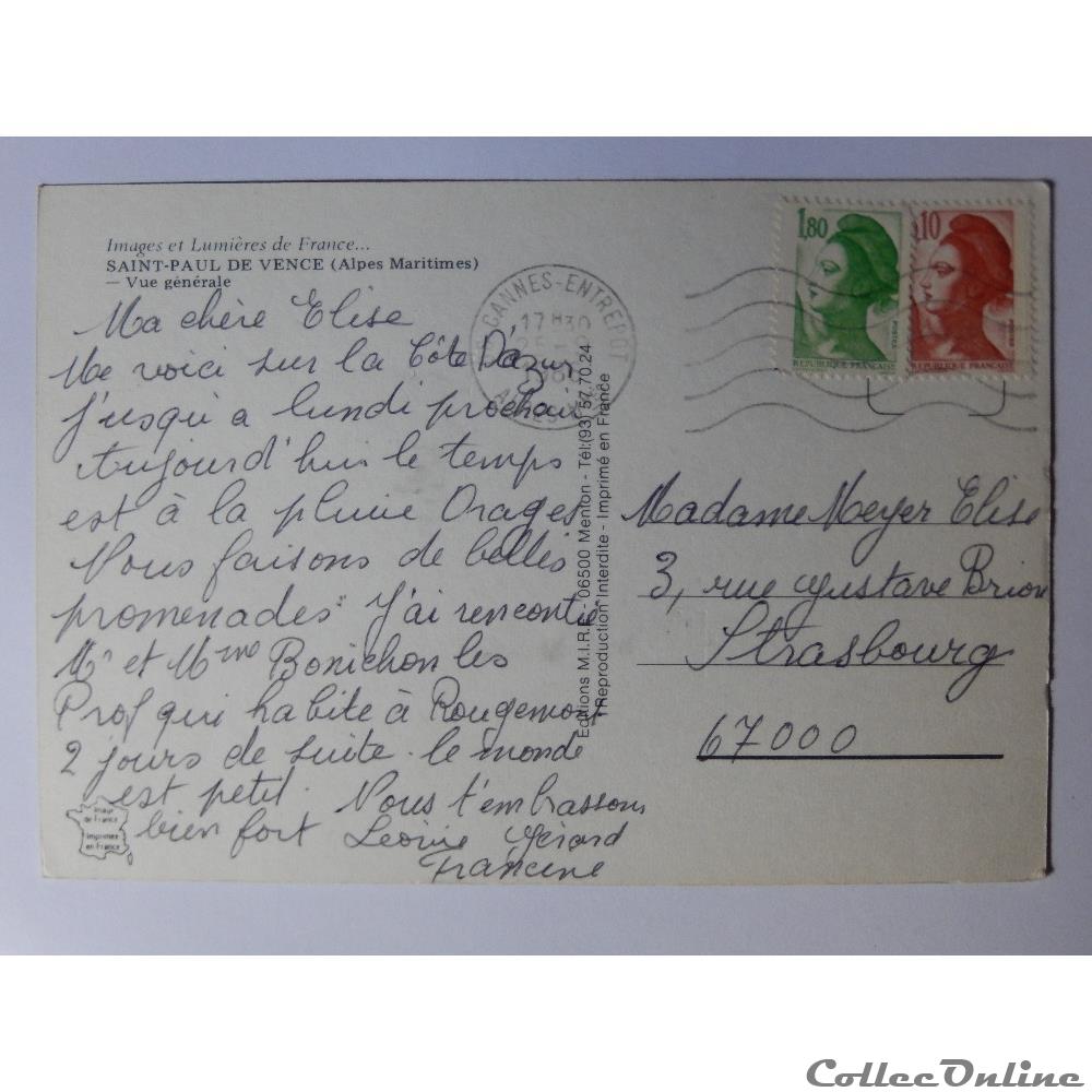 carte postale france provence cote azur cp des alpes maritimes saint paul de vence