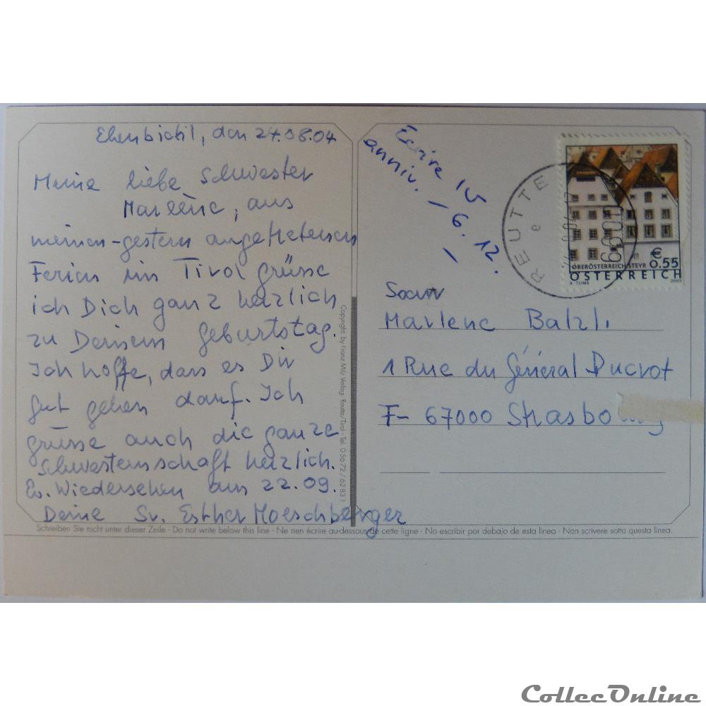 CP d'Autriche, Tirol carte postale europe bretagne cp autriche tirol