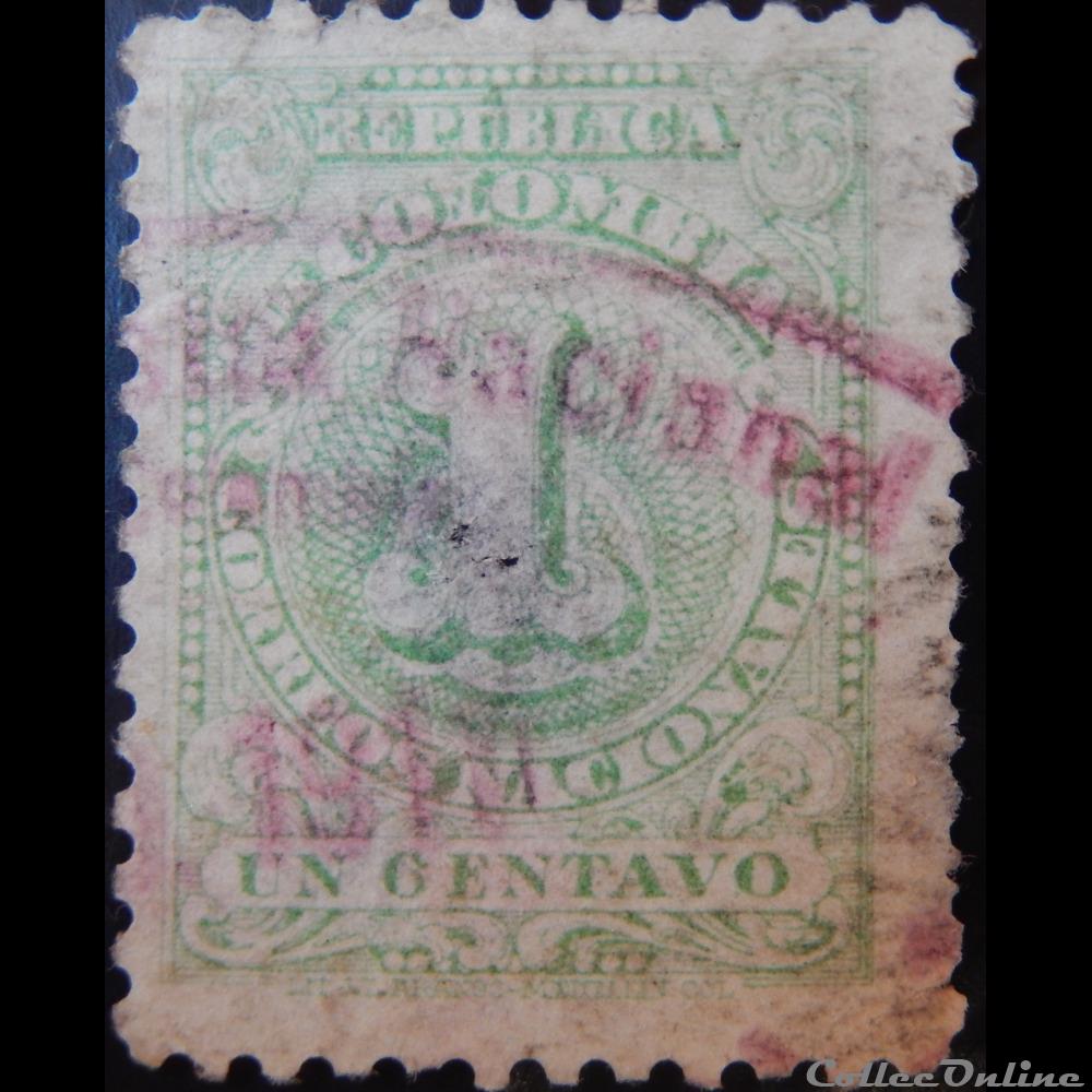 Colombie 00176 chiffre 1c de 1904 timbre amerique colombie 00176 chiffre 1c de 1904