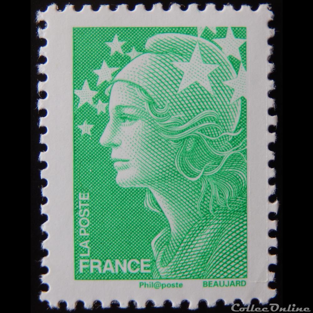 04229 Marianne de Beaujard Sans valeur faciale vert timbre france 04229 marianne de beaujard sans valeur faciale vert