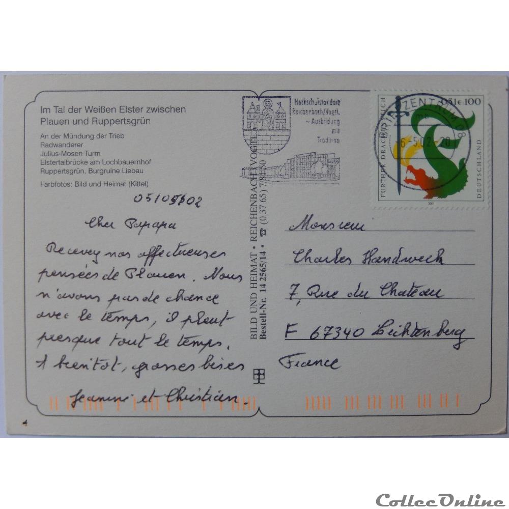 CP d'Allemagne, Saxe, Estertal carte postale europe alsace cp allemagne saxe estertal