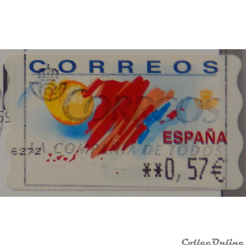 Espagne DI0049A carte de l'Espagne et soleil de 0.52 à 0.58€ de 2001 5 timbre europe espagne di0049a carte de espagne et soleil de 0 52 a 0 58 de 2001