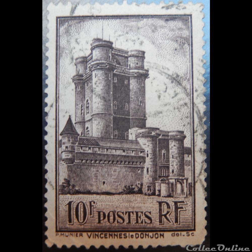 timbre france 00393 donjon du chateau de vincennes 10f