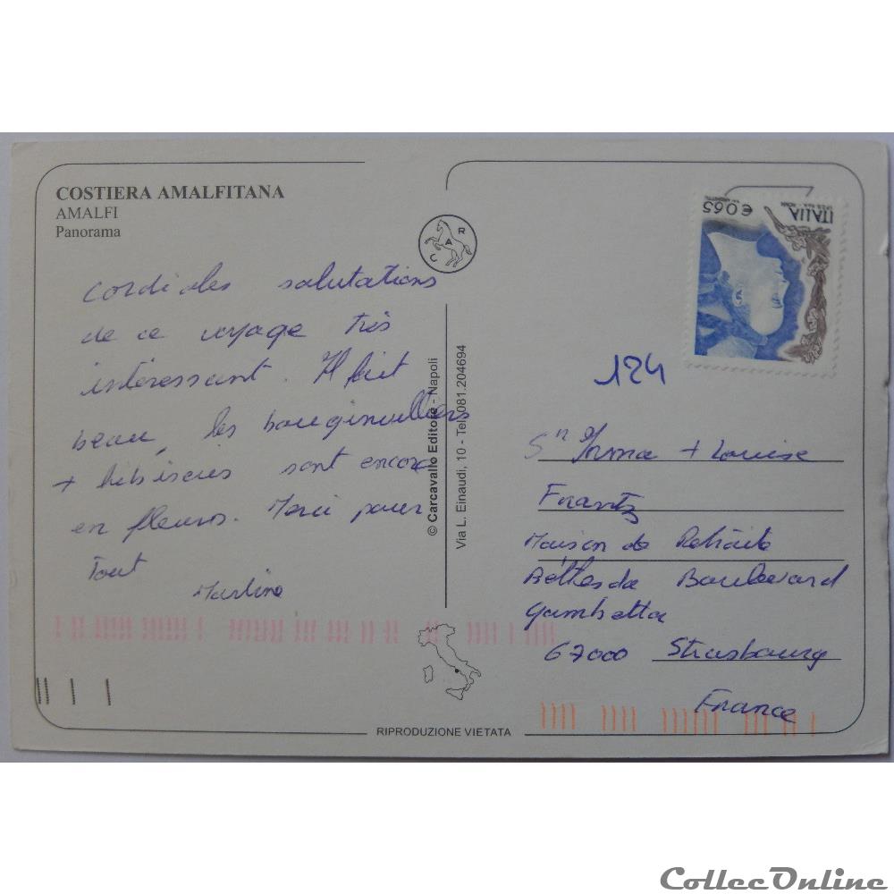 carte postale europe pay de la loire cp italie campanie amalfi