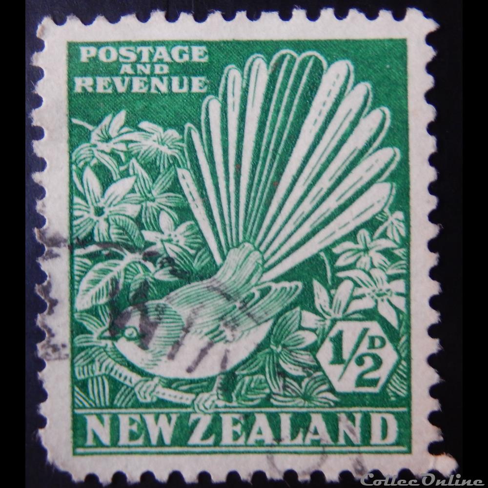 timbre oceanie nouvelle zelande 00193 ripidure a collier 1 2p de 1935