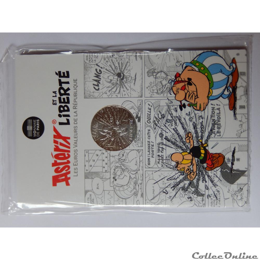 10 euros, Astérix et liberté Astérix chaînes 2015 2 monnaie france russie 10 euros asterix et liberte asterix chaines 2015