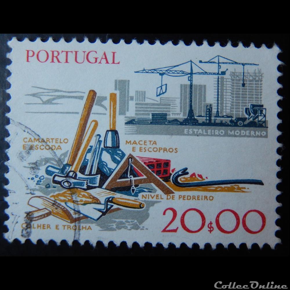 timbre europe portugal 01372 outils et chantier 20 00 de 1978