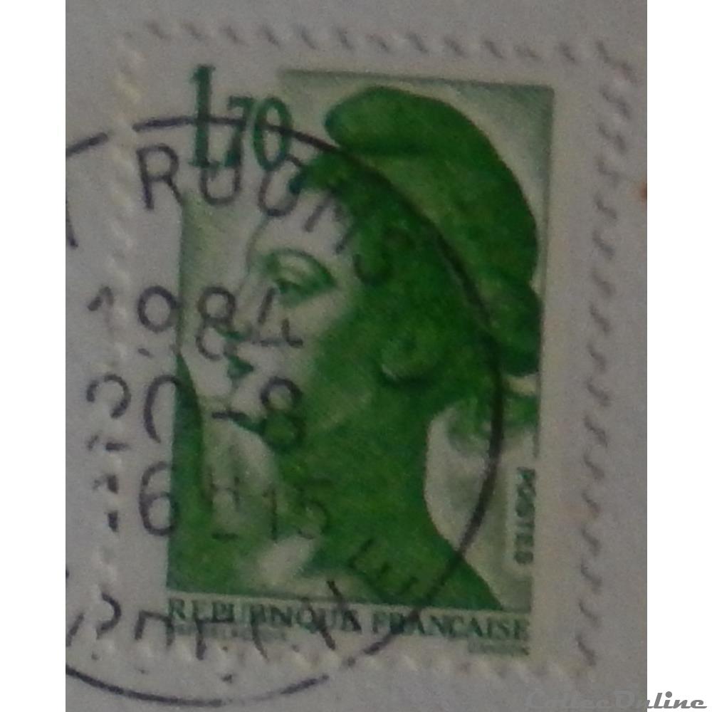 02318 La République, type Liberté - 1F70 vert de 1984 2 timbre france 02318 la republique type liberte 1f70 vert de 1984