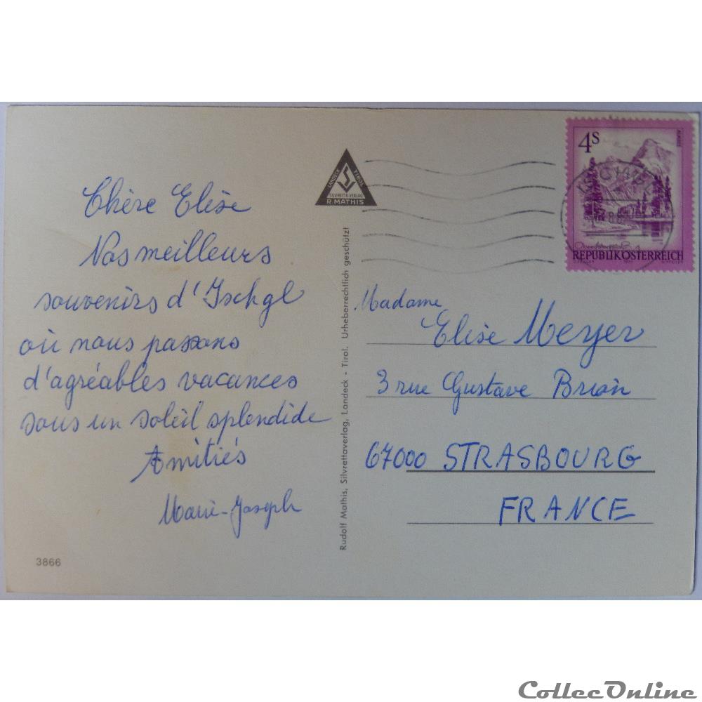 CP d'Autriche, Tirol, Ischgl carte postale europe rhone alpe cp autriche tirol ischgl