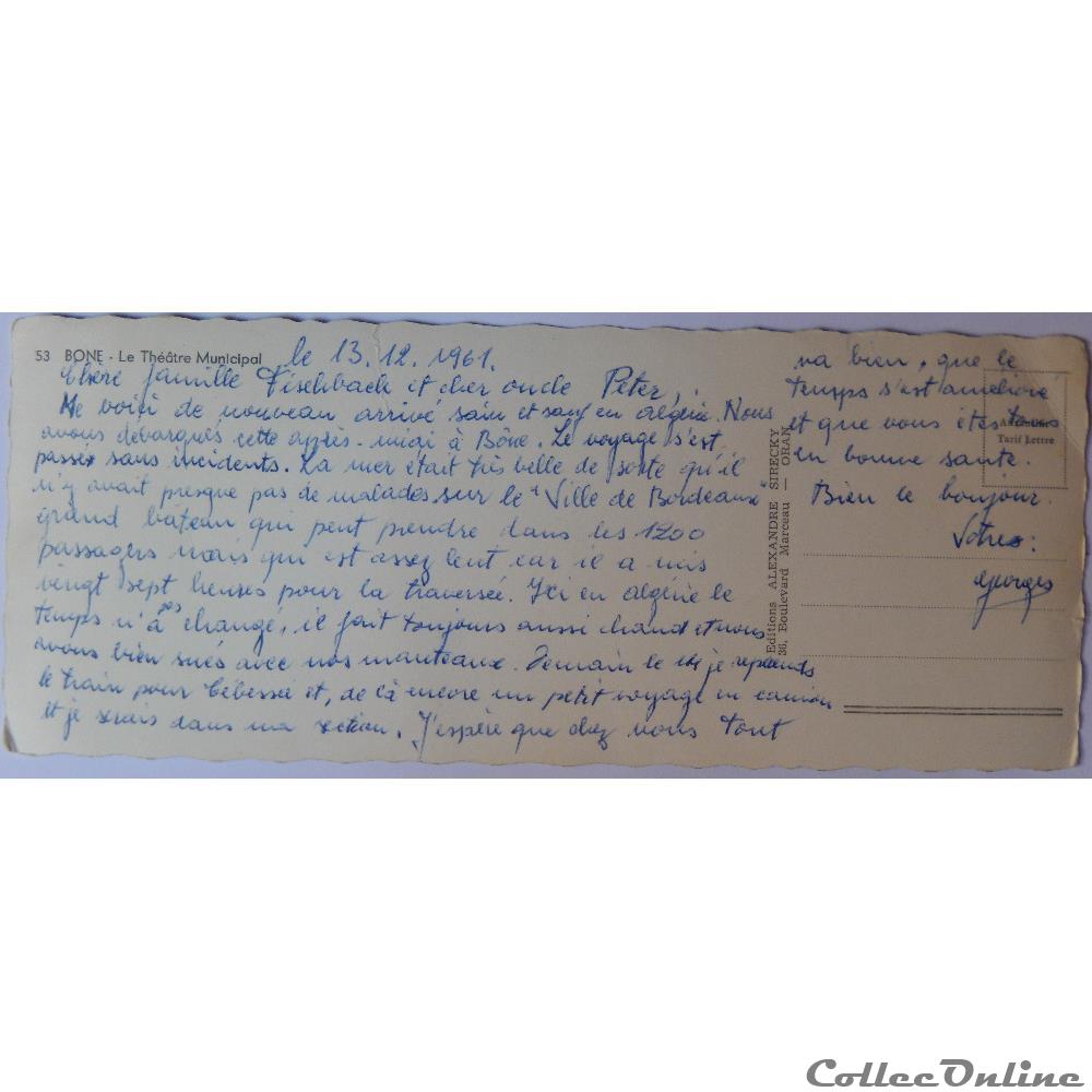 CPA d'Algérie, Bone carte postale afrique auvergne cpa algerie bone