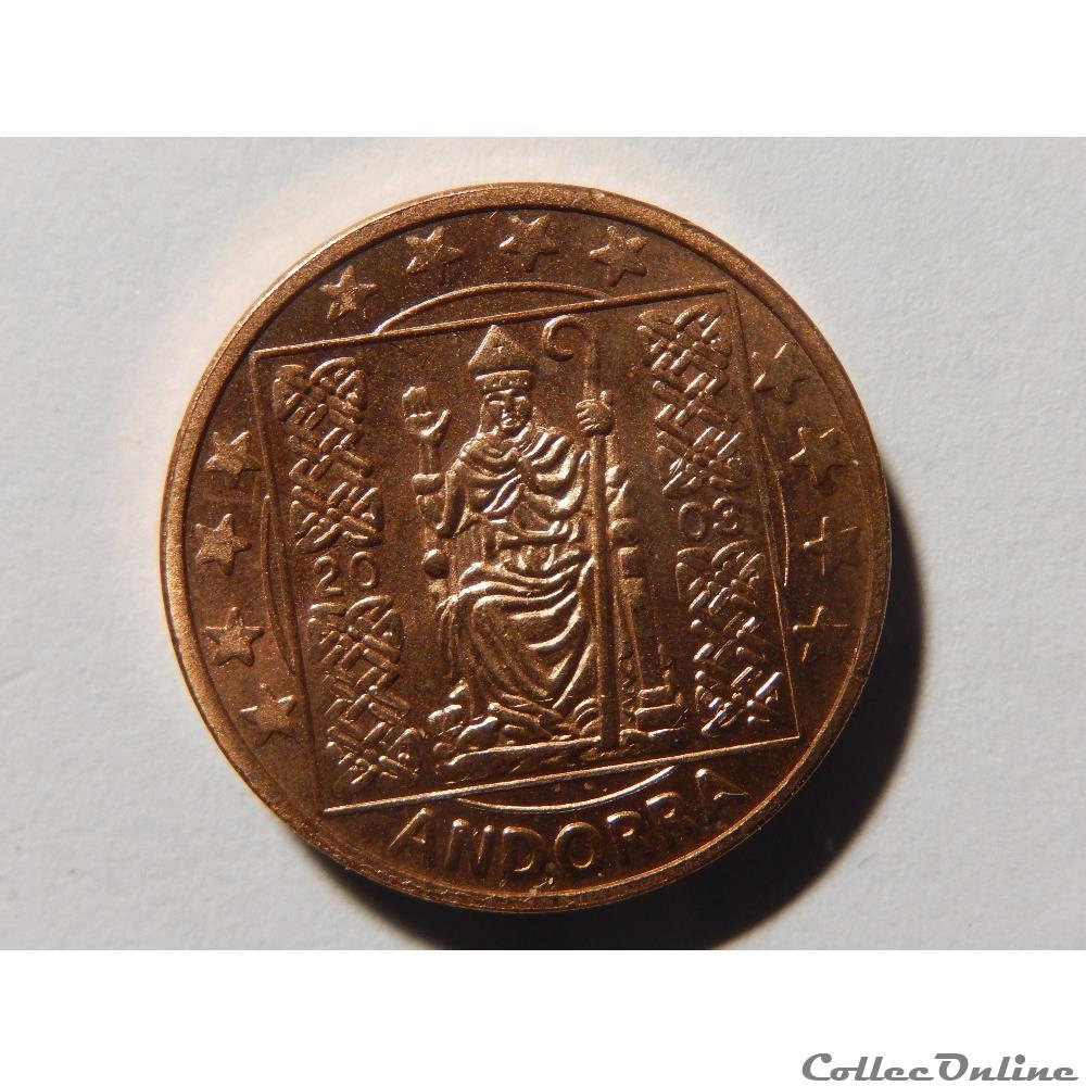 Pièce de 1 centime monnaie euro andorre piece de 1 centime