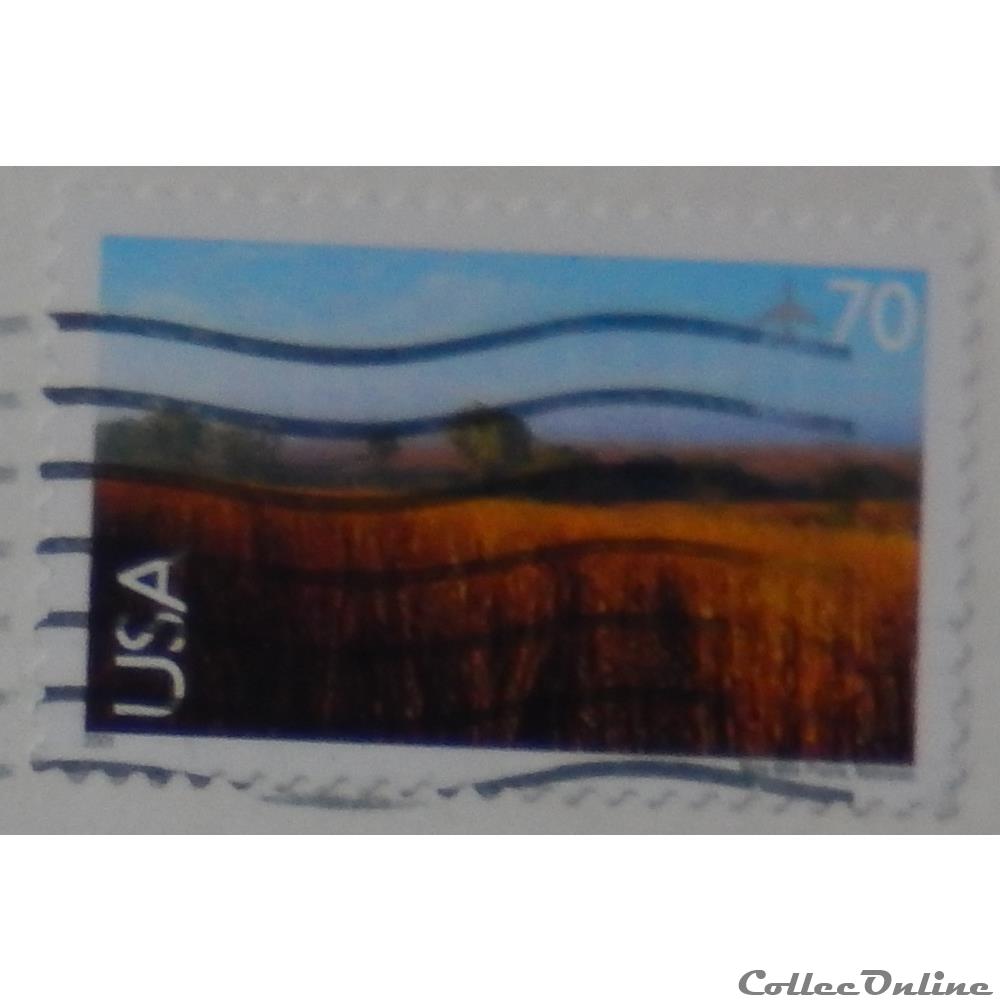 Etats Unis PA0128 Nine-Mile Prairie, Nebraska 70c de 2001 4 timbre amerique etats unis pa0128 nine mile prairie nebraska 70c de 2001