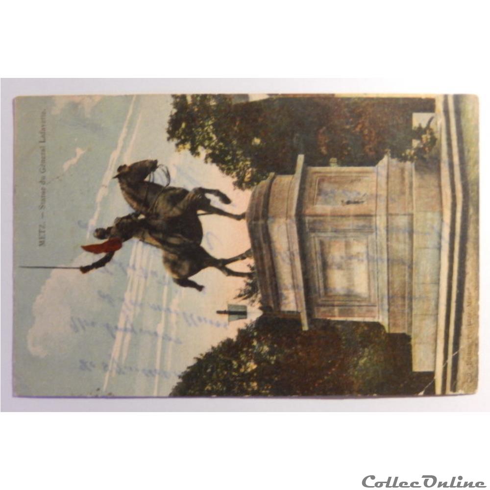 CPA de Moselle, Metz, la statue du général Lafayette carte postale france lorraine cpa de moselle metz la statue du general lafayette
