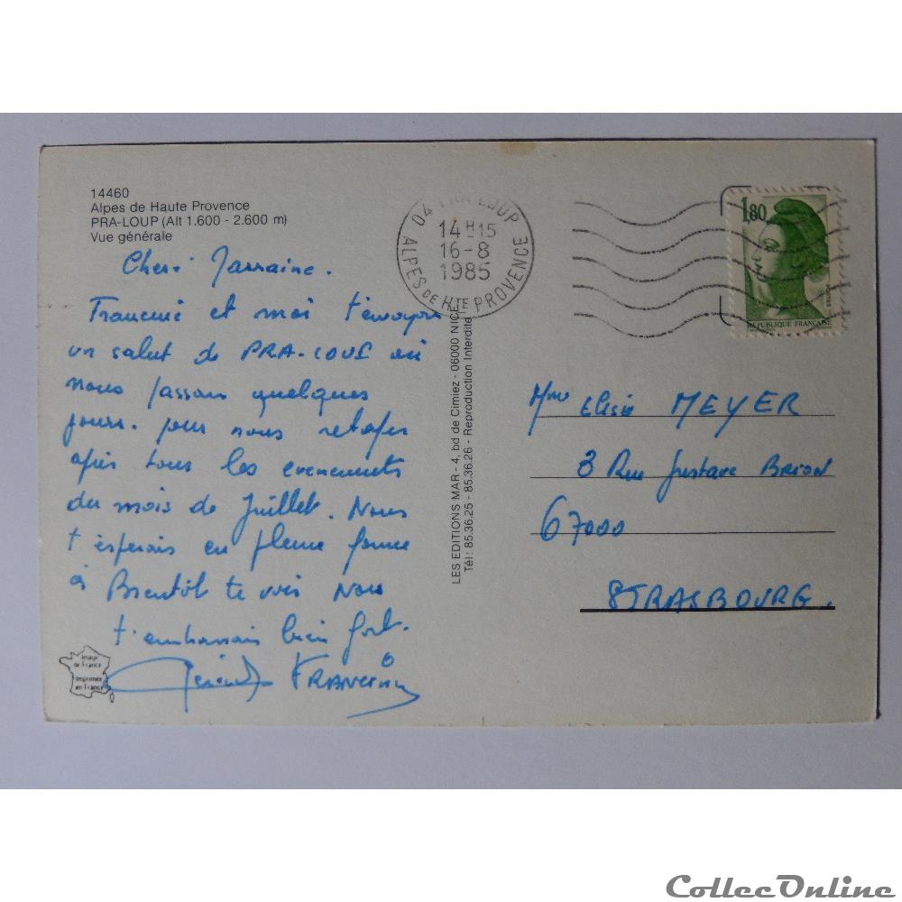 carte postale france cote azur cp des alpes de haute provence pra loup