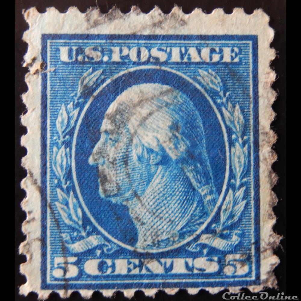 Etats Unis 00171 George Washington 5c de 1908 timbre amerique etats unis 00171 george washington 5c de 1908