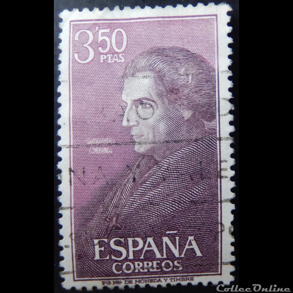 Espagne 01445 José de Acosta 3.50Ptas de 1967 timbre europe espagne 01445 jose de acosta 3 50ptas de 1967