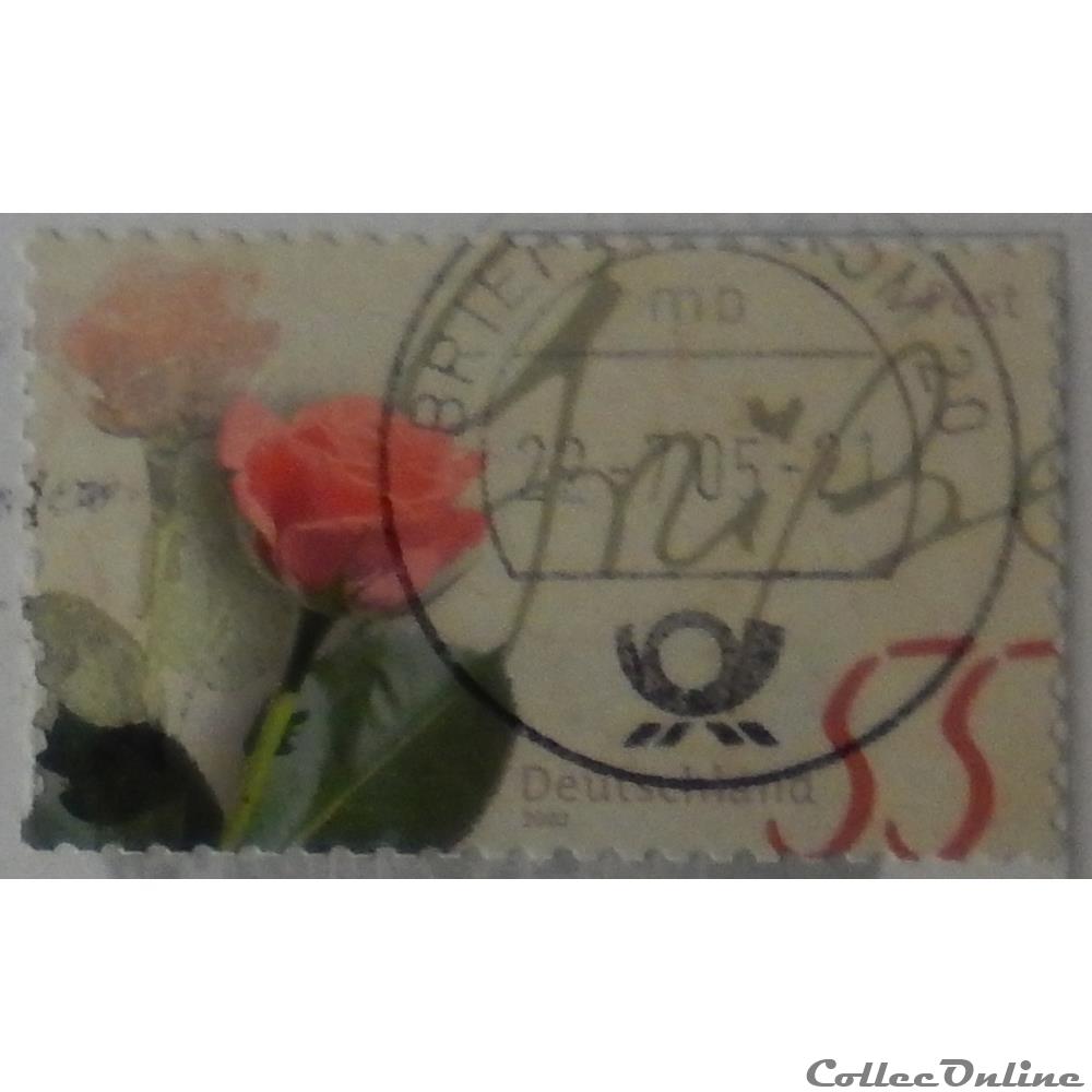 Allemagne RFA 02145 rose 55c de 2003 timbre europe allemagne rfa 02145 rose 55c de 2003