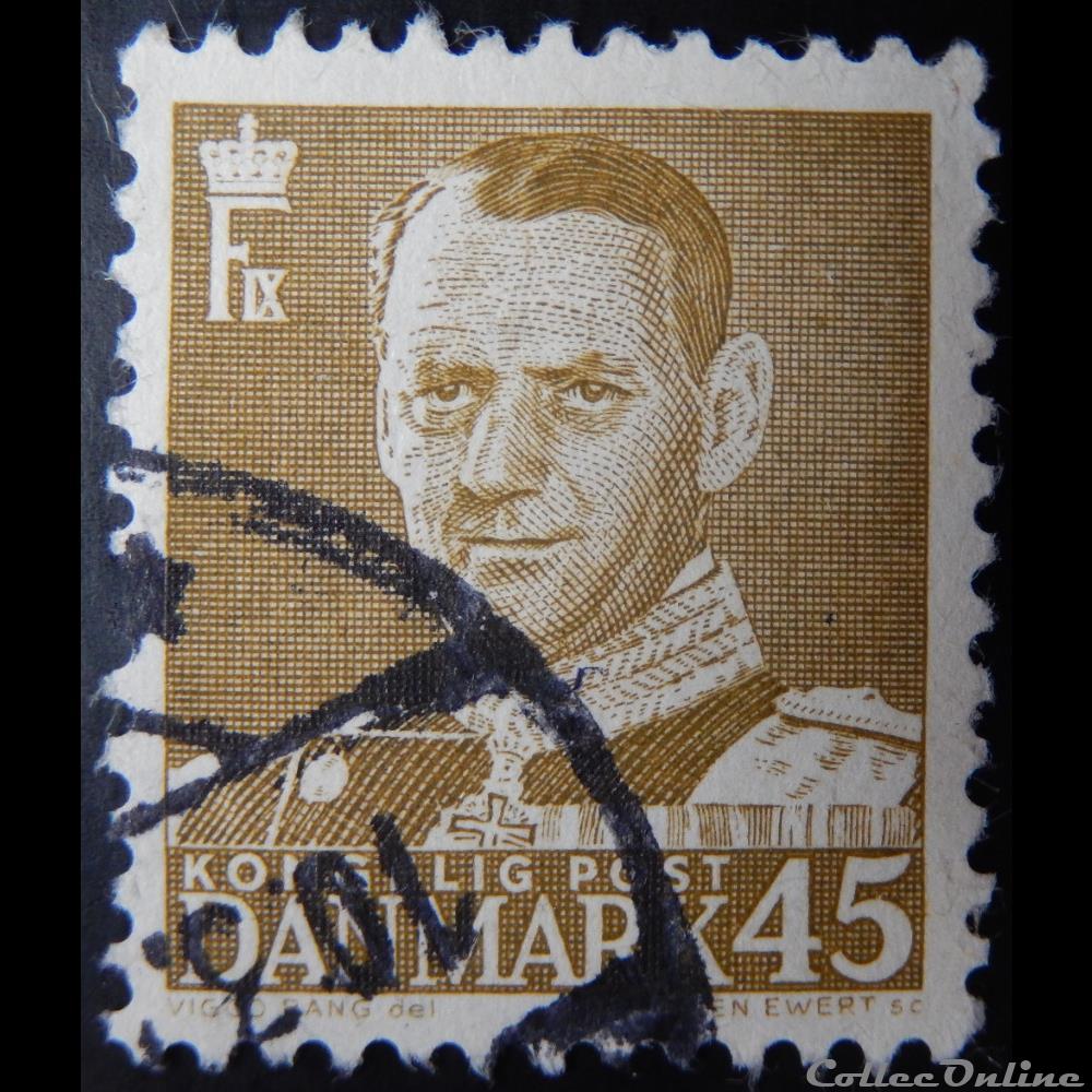 Danemark 00325 roi Frederik IX de 45ore de 1950 : Timbres ...