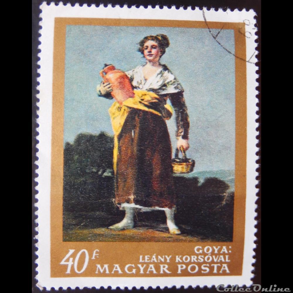 Hongrie 01967 peinture de Goya 40f de 1968 timbre europe hongrie 01967 peinture de goya 40f de 1968