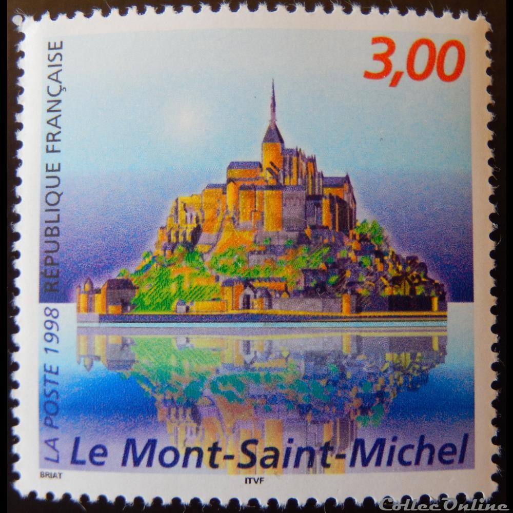 03165 Le Mont Saint Michel Patrimoine français 3F timbre france 03165 le mont saint michel patrimoine francais 3f