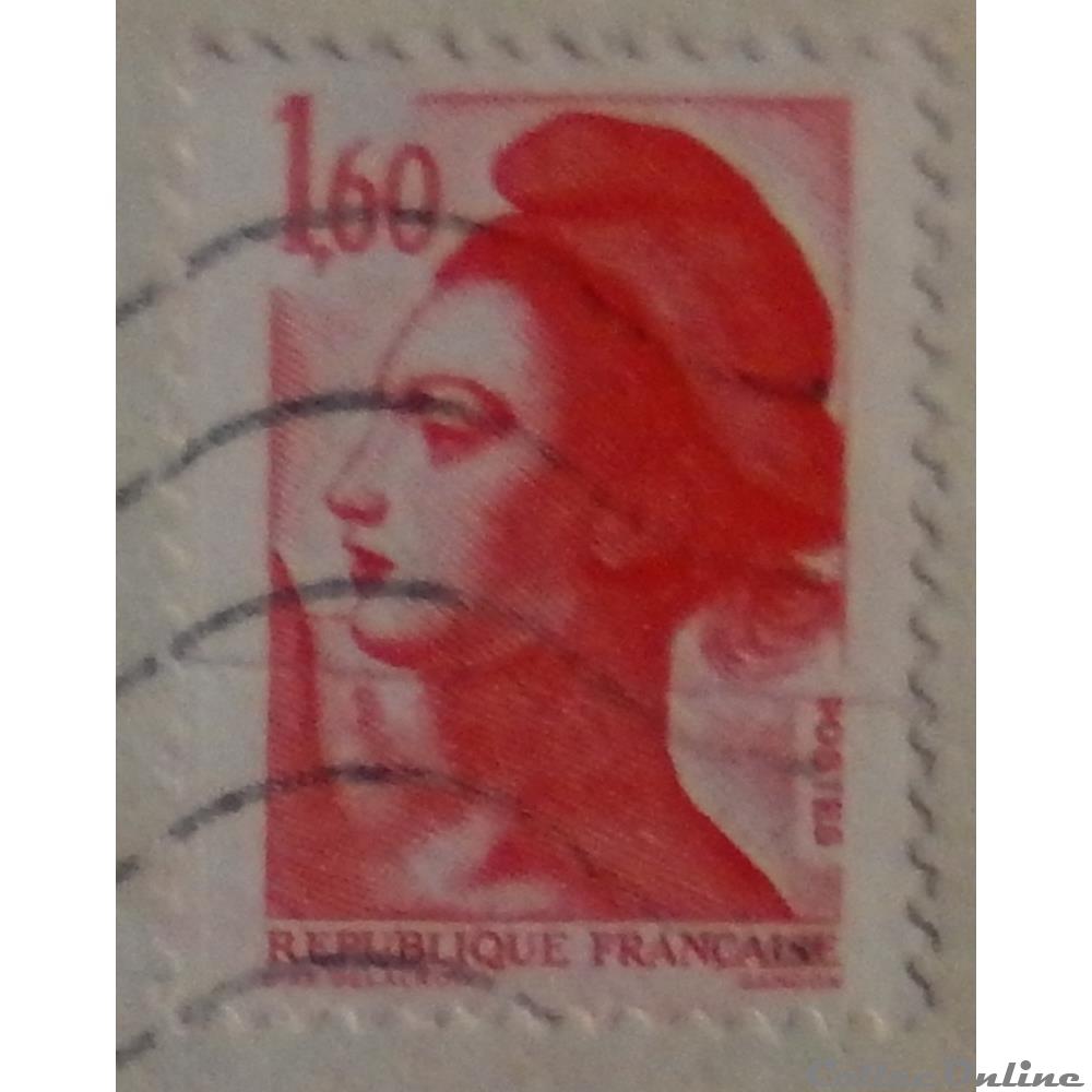 02187 La République, type Liberté - 1F60 rouge de 1982 4 timbre france 02187 la republique type liberte 1f60 rouge de 1982
