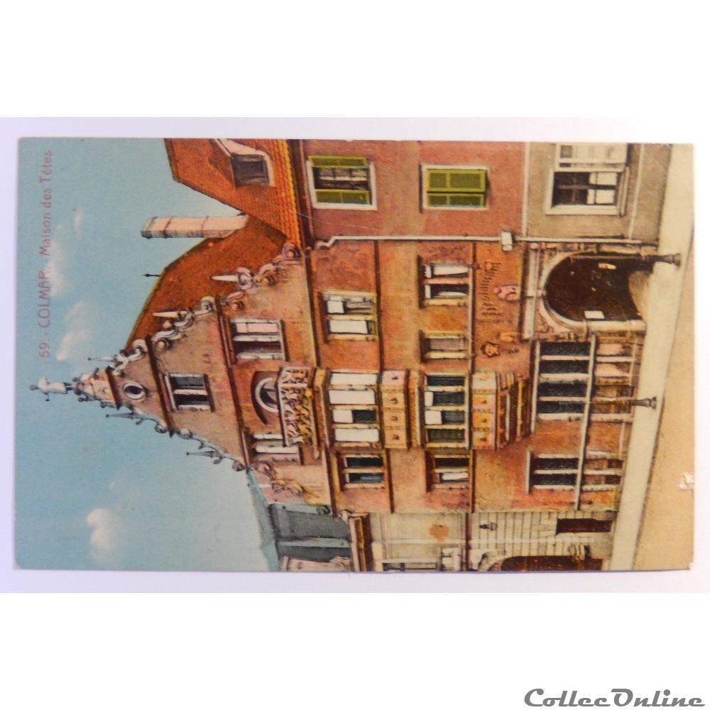 CPA de Colmar, maison des Têtes, Haut-Rhin carte postale france alsace cpa de colmar maison des tetes haut rhin