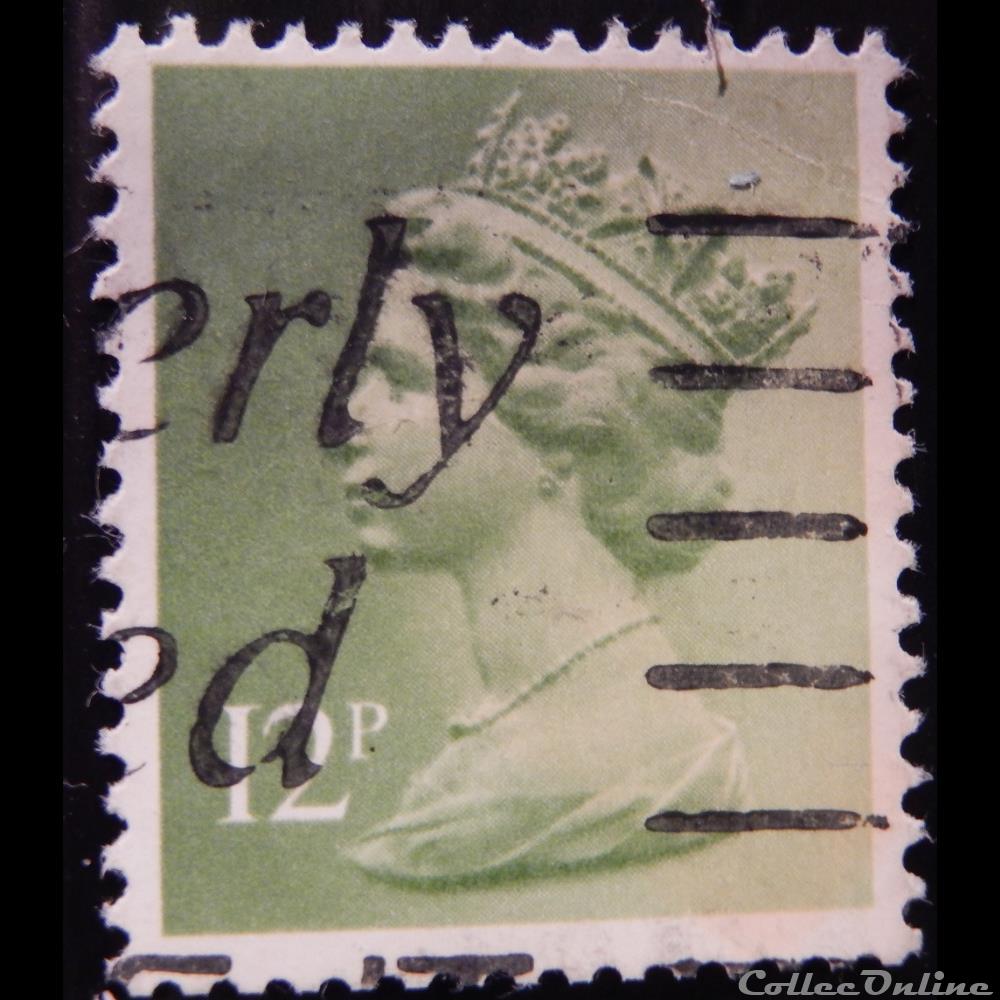 Royaume-Uni 00902 reine Elisabeth II 12p de 1980 timbre europe royaume uni 00902 reine elisabeth ii 12p de 1980