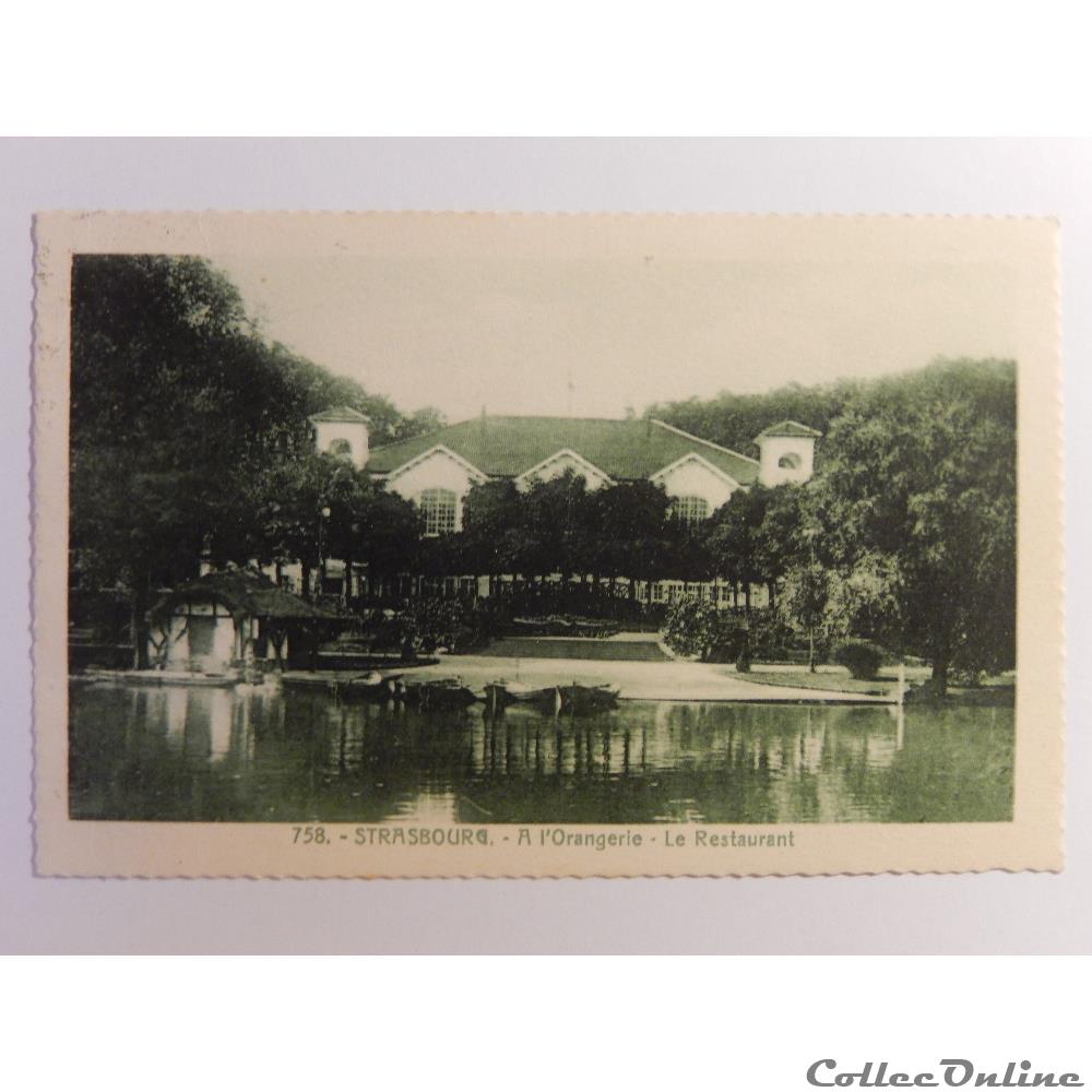 carte postale france alsace cpa de strasbourg orangerie bas rhin