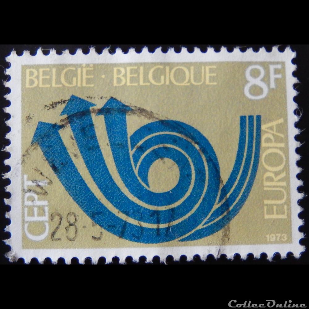 timbre europe belgique 01662 symbole postal 8f de 1973