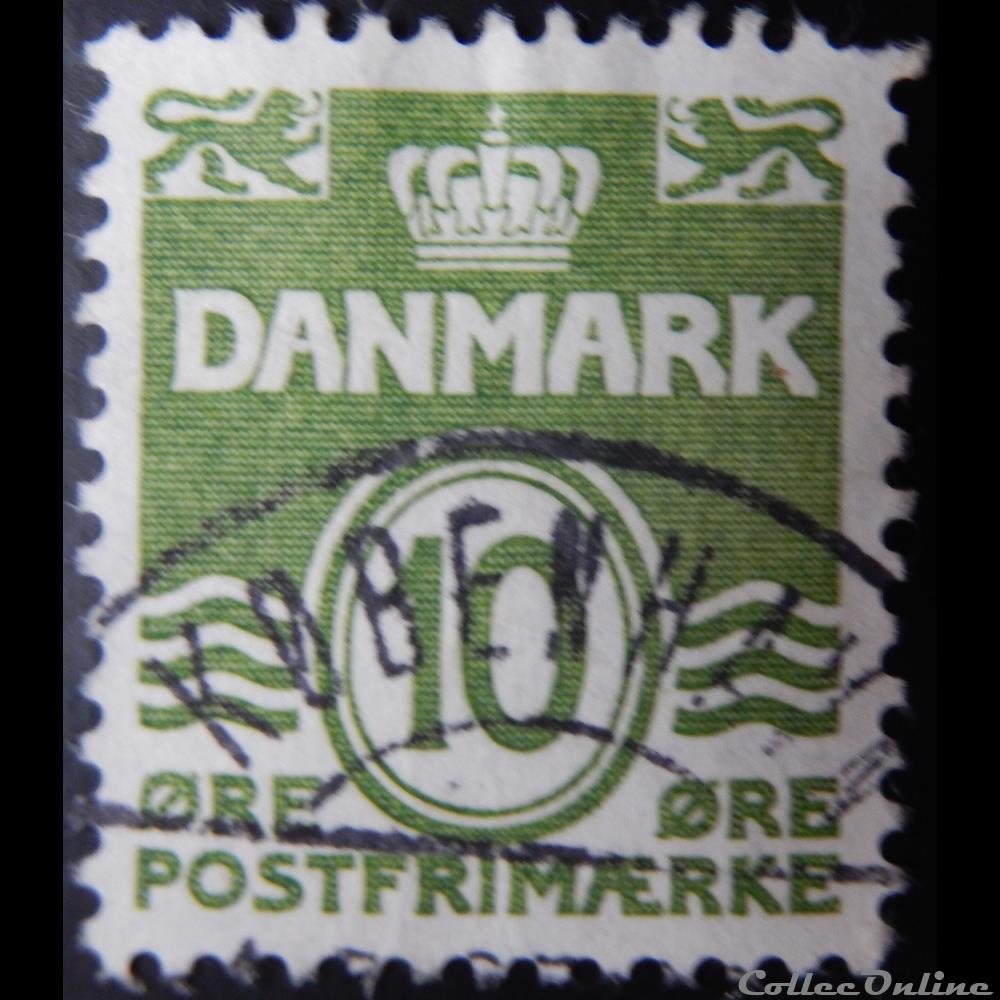 Danemark 00336A chiffre, couronne et lions 10ore de 1950 timbre europe danemark 00336a chiffre couronne et lions 10ore de 1950