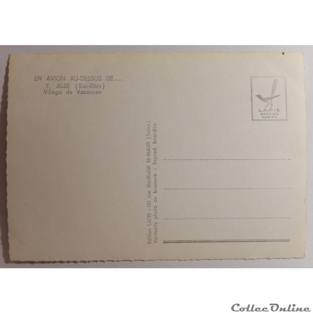 carte postale france alsace cpa de albe vue aerienne bas rhin