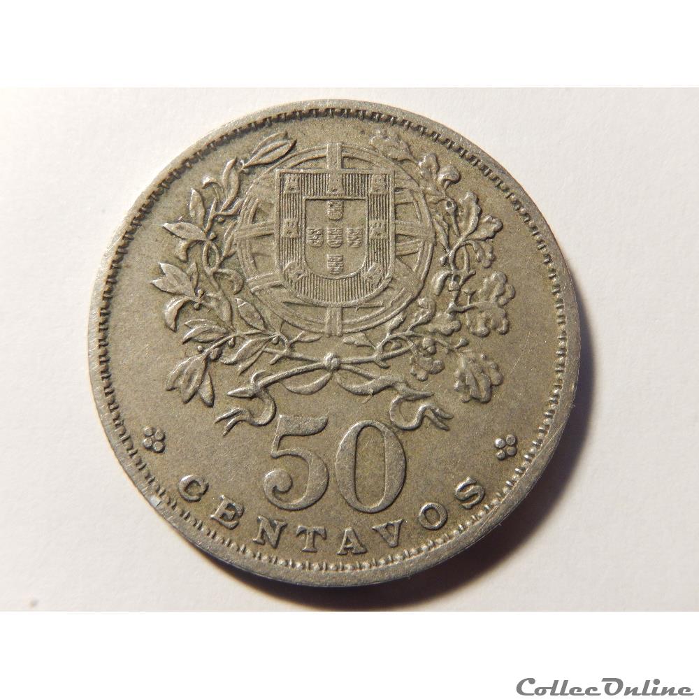 monnaie monde portugal 50 centavos de 1959