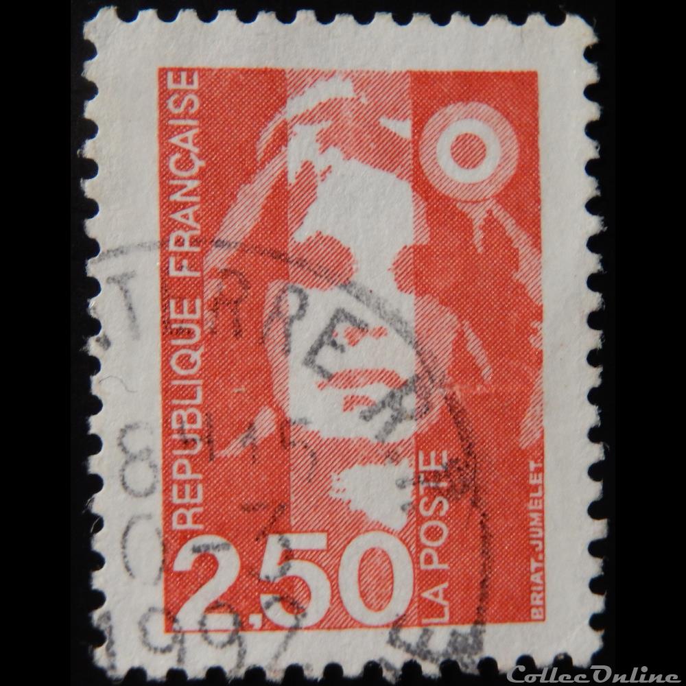 02715 Marianne de Briat 2F50 dentelé rouge de 1991 3 timbre france 02715 marianne de briat 2f50 dentele rouge de 1991
