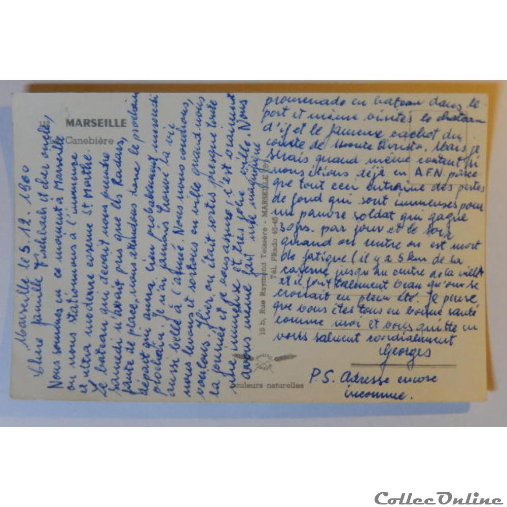 CPA des Bouches-du-Rhône, Marseille, La Canebière carte postale france provence cote azur cpa des bouches du rhone marseille la canebiere