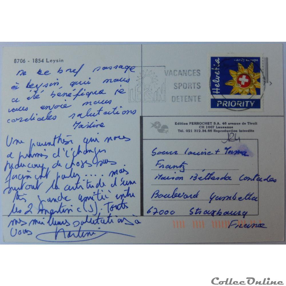 CP de Suisse, Vaud, Leysin carte postale europe alsace cp de suisse vaud leysin