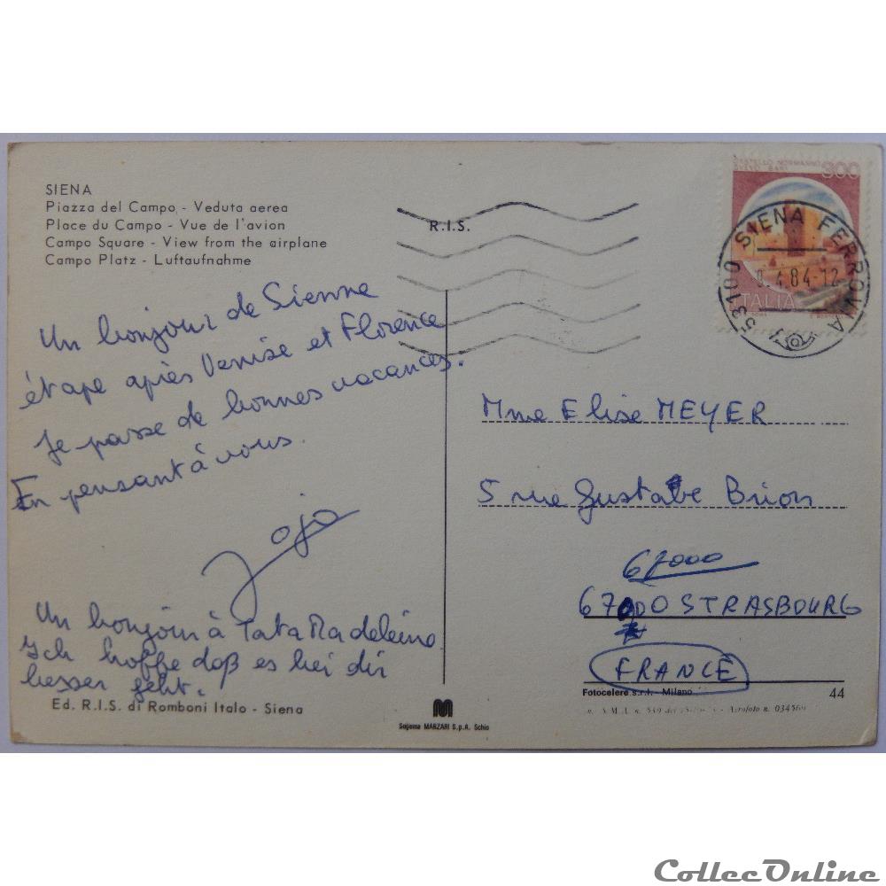 CP d'Italie, Toscane, Sienne carte postale europe alsace cp italie toscane sienne