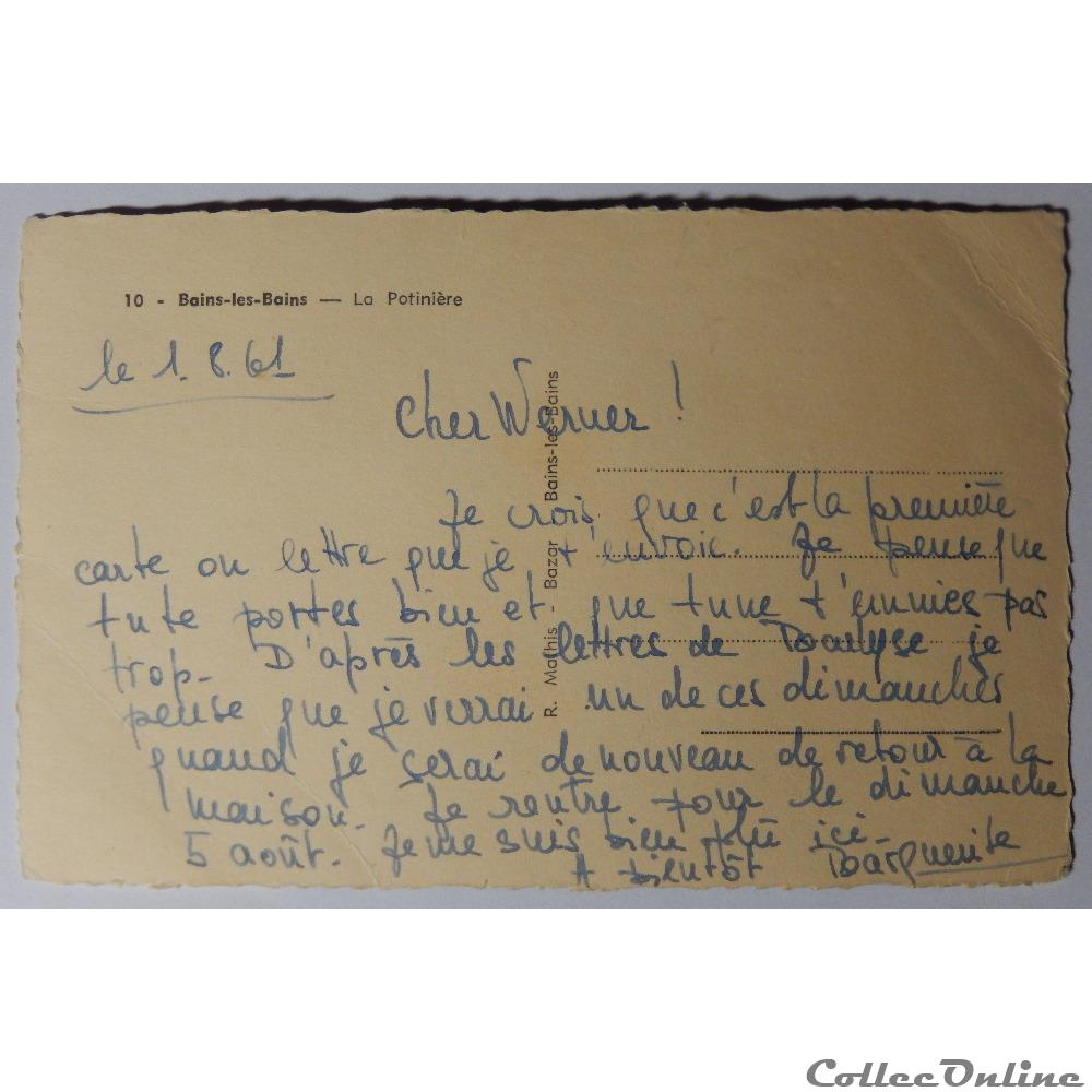 CPA des Vosges, Bains-les-Bains, la Potinière carte postale france lorraine cpa des vosges bains les bains la potiniere