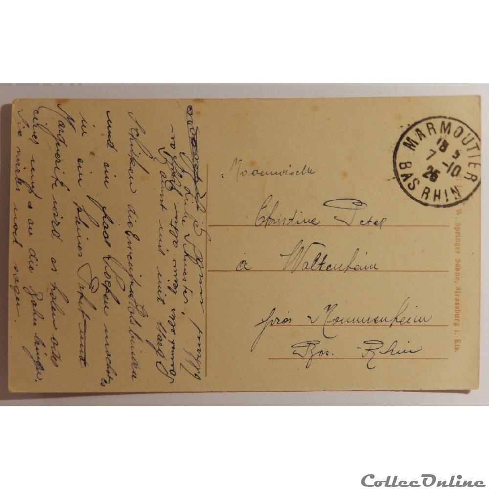 carte postale france alsace cpa de marmoutier bas rhin