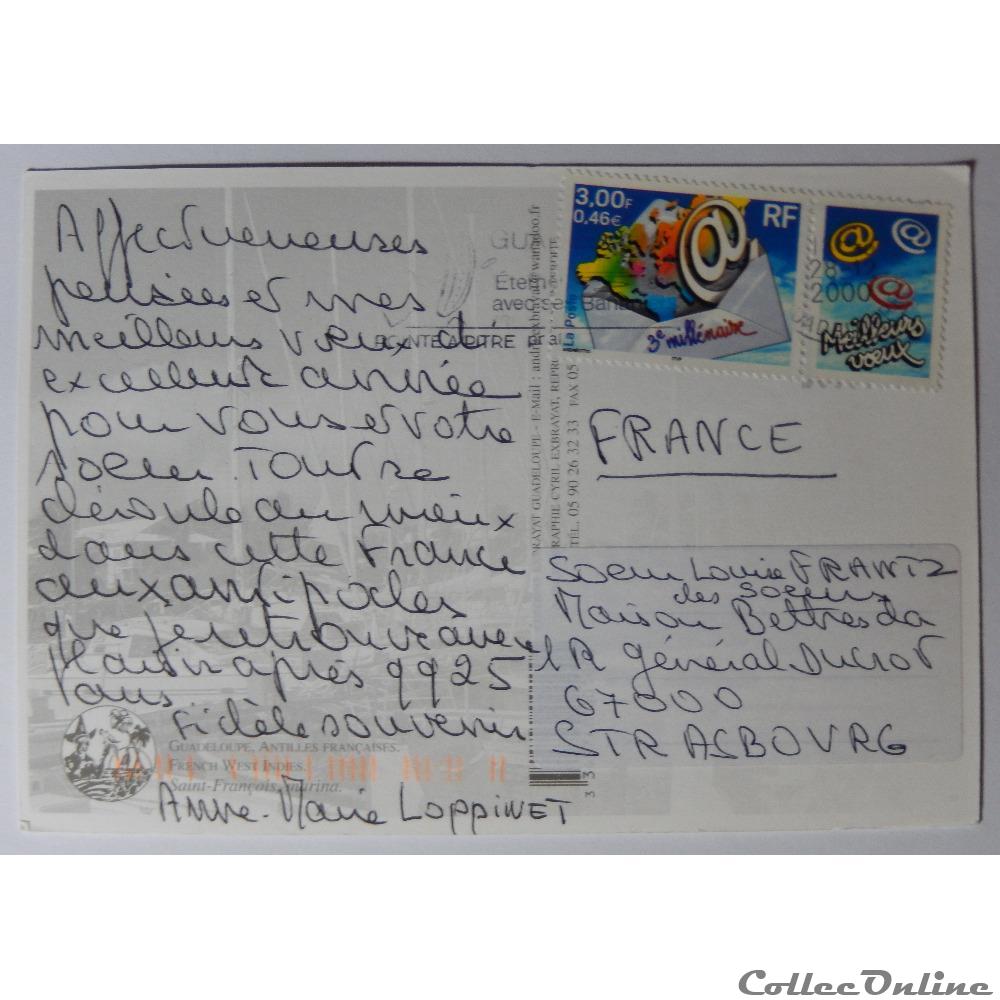 carte postale france outre mer cp de guadeloupe saint francois la marina