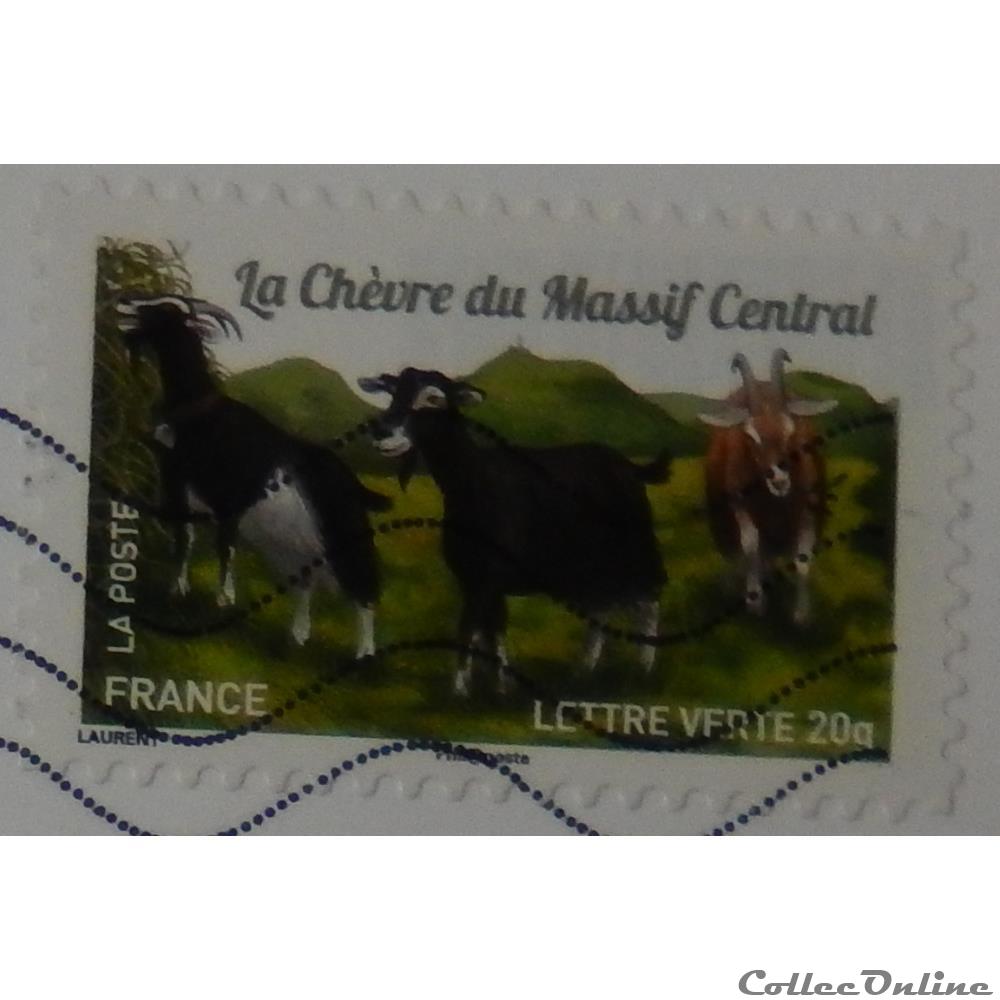 timbre france aa01099 la chevre du massif central 20g de 2015